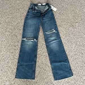 Zara high rise wide leg size 0